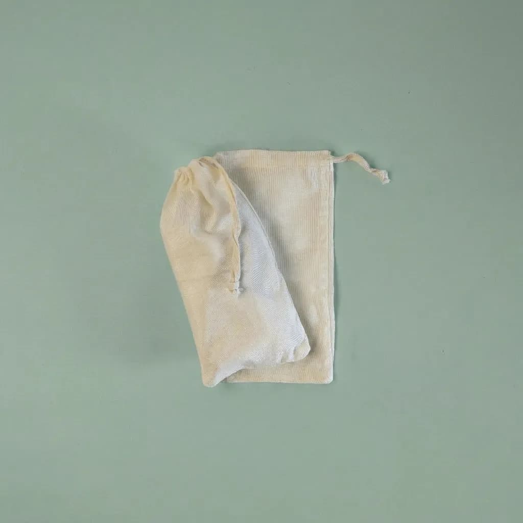 Bolsa 10x20 cm Lienzo Sublimable - Poliester 70% - Algodón 30%, Cierre de Ahorque Cinta Hilera